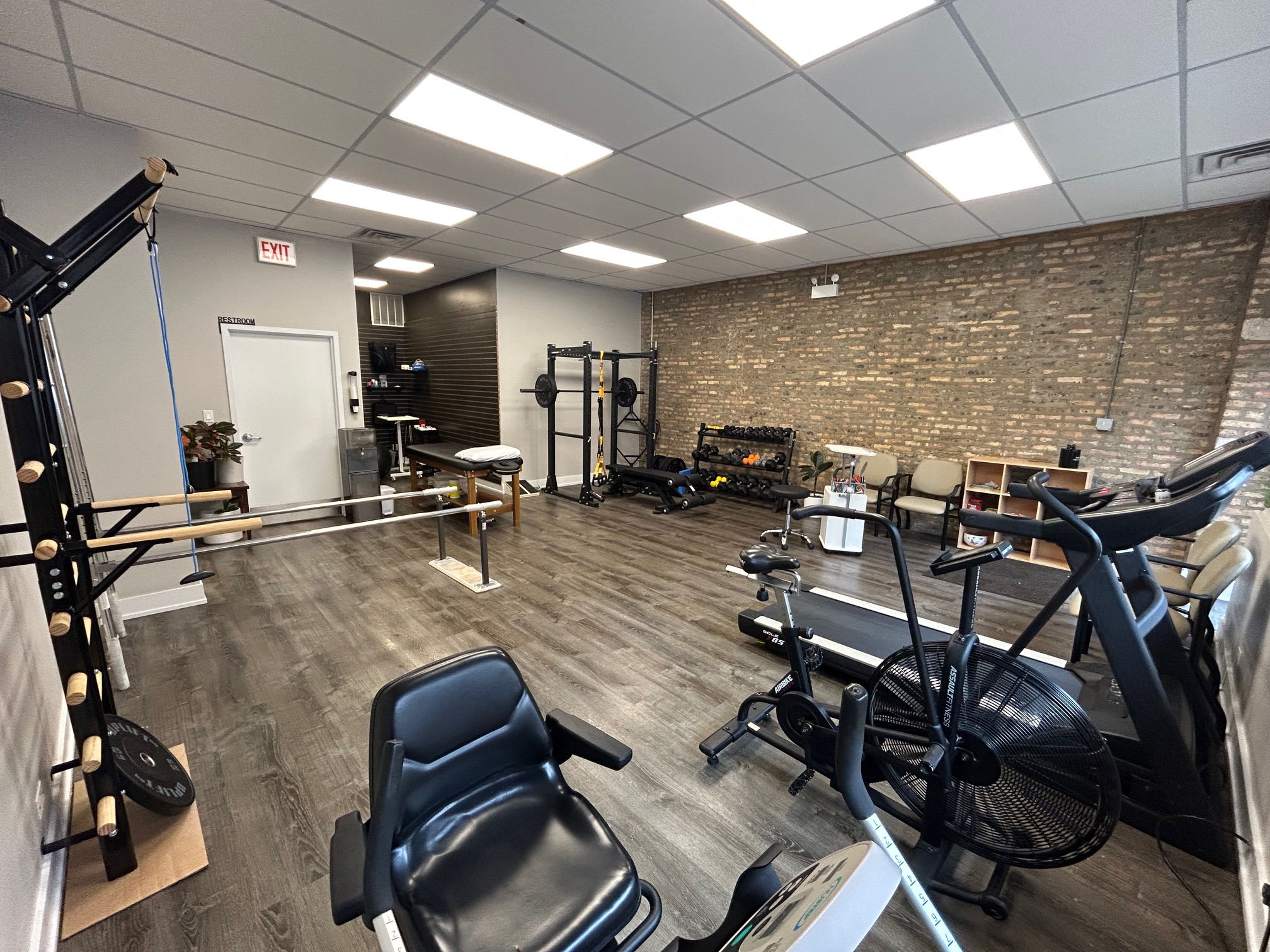 Cardio and strength equipment in the clinic